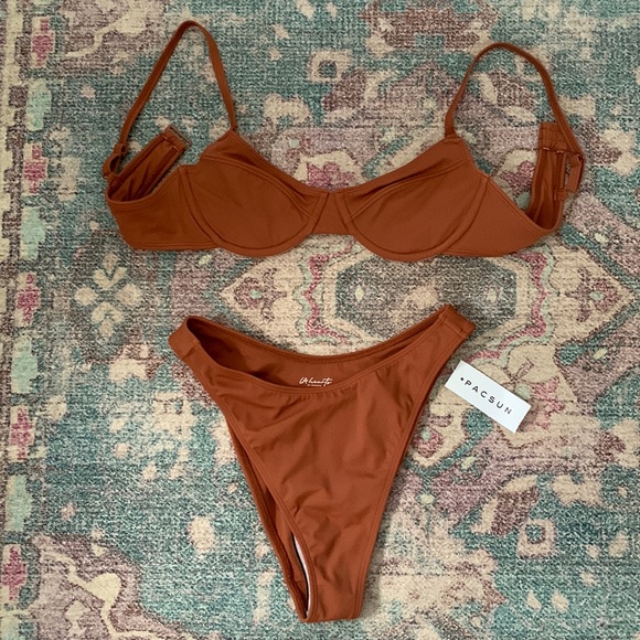 PacSun Swim Pacsun Brown Bikini Set Poshmark